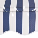 vidaXL Auvent manuel rétractable avec LED 150 cm Bleu et blanc