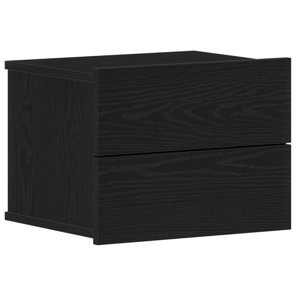 Commode de chevet vidaXL Noir en chêne 40x30x30 cm en bois d'ingénierie