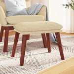 vidaXL Repose-pied Crème 45x29 5x35 cm Tissu