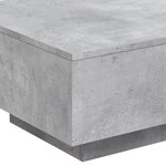 vidaXL Table basse avec lumières LED gris béton 55x55x31 cm