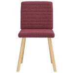 vidaXL Chaises à manger lot de 4 rouge bordeaux tissu
