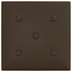 vidaXL Panneaux muraux 12 Pièces Marron 30x30 cm Similicuir 1 08 m²