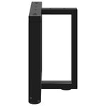 vidaXL Pieds de table basse en T  2 pièces  noir  50 x 25 x (42-43) cm  acier