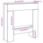 VidaXL Cadre de cheminée chêne artisanal 81x18x82 cm bois ingénierie