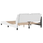 vidaXL Cadre de lit avec LED sans matelas Zadar blanc 160x200 cm