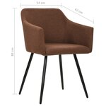vidaXL Chaises à manger lot de 6 marron tissu