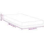 vidaXL Matelas Blanc  bleu 120 x 200 cm Mousse