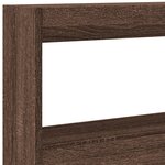 vidaXL Armoire tête de lit avec LED chêne marron 200x17x102 cm