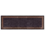 vidaXL Tapis lavable antidérapant 80x300 cm Noir et doré
