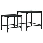 vidaXL Tables basses gigognes 2 Pièces noir bois d'ingénierie