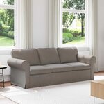 vidaXL Canapé Taupe 215 x 82 x 80 cm tissu