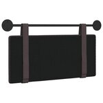 vidaXL Tête de lit suspendue Marron foncé Tissu