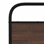 vidaXL Cadre de lit en métal sans matelas chêne marron 137x190 cm