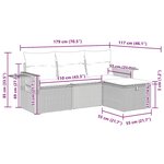 vidaXL Salon de jardin 4 Pièces avec coussins noir résine tressée