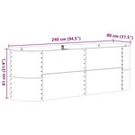 vidaXL Jardinière surélevée Marron 240 x 80 x 81 cm Acier