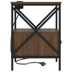 vidaXL Cabinet de chevet 2 Pièces Chêne marron 41.5 x 40.5 x 55 cm