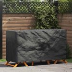 vidaXL Housse pour mobilier d'extérieur Noir 180 x 70 x 90 cm 210D