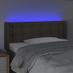 vidaXL Tête de lit à LED Taupe 93x16x78/88 cm Tissu