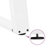 vidaXL Pieds de table console en U  2 pièces  blanc  38 x (72-73) cm  acier