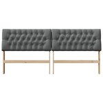 vidaXL Tête de lit capitonnée Gris foncé 200 cm Pin massif