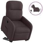 vidaXL Fauteuil inclinable électrique marron foncé tissu