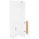 vidaXL Buffet haut Blanc 69 5x34x180 cm Bois d'ingénierie