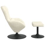vidaXL Chaise Œuf avec Pouf Crème Velours