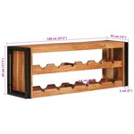 vidaXL Étagère à vin Marron 100 x 45 x 33 cm Bois d'Acacia Massif