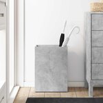 vidaXL Porte-parapluie Gris béton 40 x 20 x 55 5 cm Bois d'ingénierie