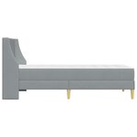 vidaXL Cadre de lit avec matelas Gris clair 100 x 200 cm Polyester