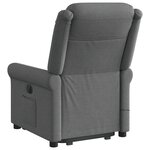 vidaXL Fauteuil inclinable de massage électrique Gris foncé Tissu