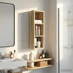 vidaXL Armoire murale de salle de bain Chêne Sonoma 20 x 16 x 62 5 cm