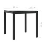 vidaXL Chaises longues 2 Pièces et table Résine tressée et textilène Noir