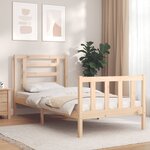 vidaXL Cadre de lit sans matelas bois de pin massif