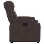 vidaXL Fauteuil inclinable Marron foncé Tissu