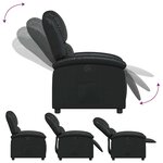 vidaXL Fauteuil inclinable Noir Similicuir