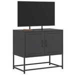 vidaXL Meuble TV noir 68 5x39x60 5 cm acier