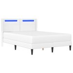 vidaXL Cadre de lit avec matelas Blanc 120 x 200 cm Simili cuir