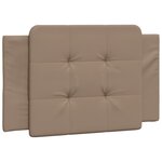 vidaXL Lit avec matelas cappuccino 90x190 cm similicuir