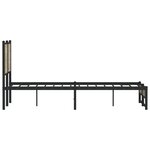 vidaXL Cadre de lit en métal sans matelas chêne sonoma 120x200 cm