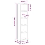 vidaXL Armoires à CD 2 Pièces Blanc 21x16x93 5 cm Aggloméré