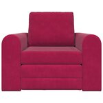 vidaXL Canapé-Lit Bordeaux 98 x 71 x 83 cm Velours