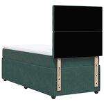 vidaXL Sommier à lattes de lit avec matelas Vert foncé 90x200 cm