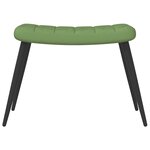 vidaXL Chaise de relaxation avec tabouret Vert clair Velours