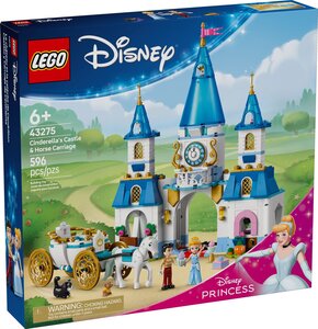 LEGO Disney - Château de Cendrillon et Calèche 43275 - Set de Construction Magique pour Enfants