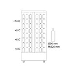 Cave à vin double façade 112 bouteilles - 112 l - combisteel - r290 - acier4112vitrée/battante 1000x660x2060mm