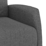 vidaXL Fauteuil Gris foncé Tissu