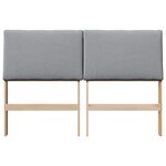 vidaXL Tête de lit capitonnée Gris clair 140 cm Pin massif