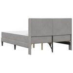 vidaXL Cadre de lit avec matelas Gris clair 120 x 190 cm Velours