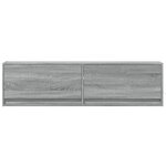 vidaXL Meuble TV mural avec lumières LED sonoma gris 140x31x38 cm
